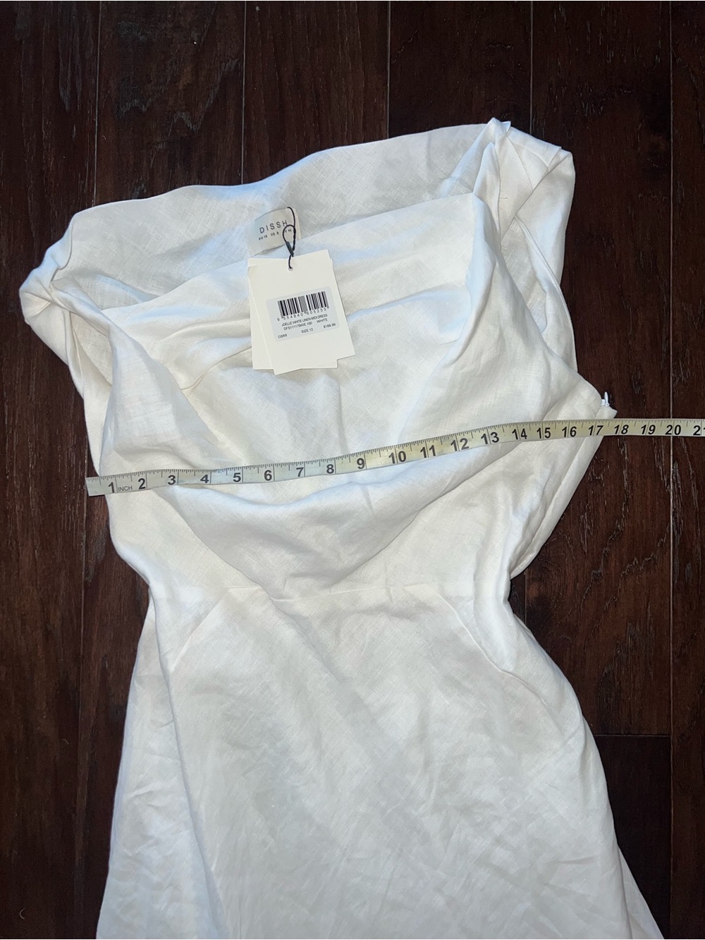 DISSH JOELLE WHITE LINEN MIDI DRESS - Picture 5 of 15